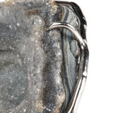 Ring from the collection "Lunar Landscapes " in crystallized chalcedony with rhodium-plated silver setting
